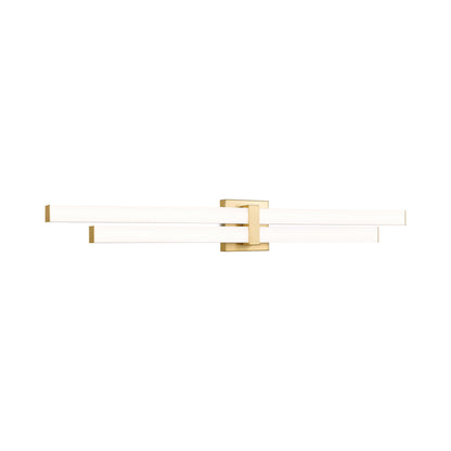 Zane LED Bath Vanity Light in Modern Gold (40-Inch).