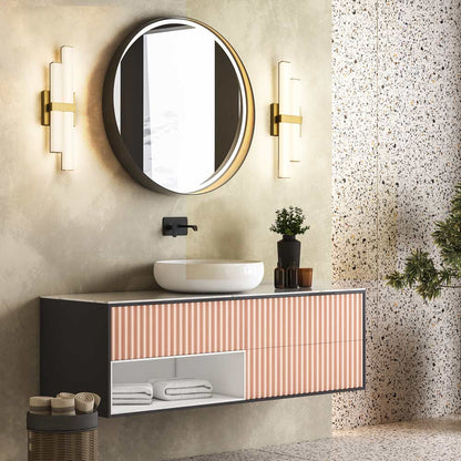 Zane LED Bath Vanity Light in bathroom.