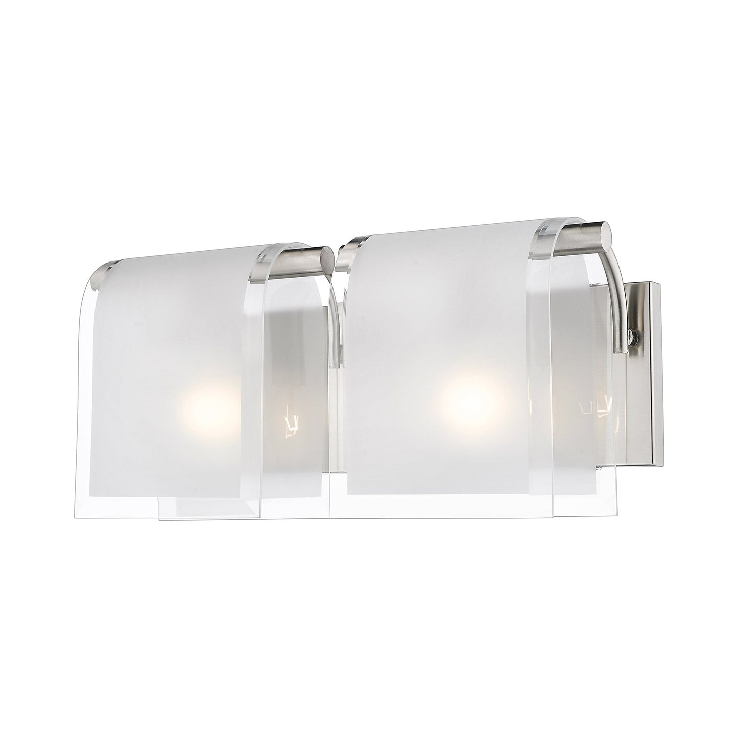 Zephyr Bath Vanity Light in Brushed Nickel (2-Light).