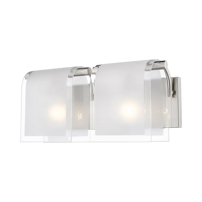 Zephyr Bath Vanity Light in Brushed Nickel (2-Light).