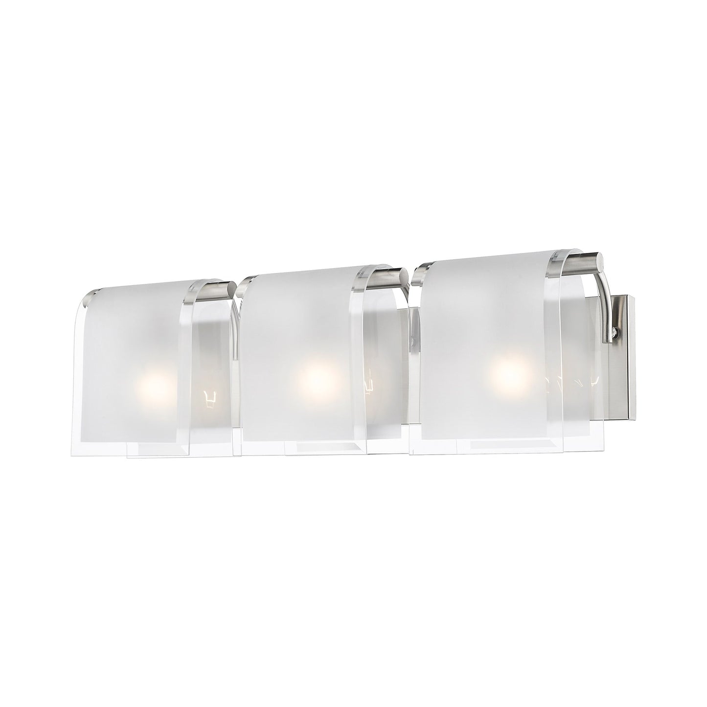 Zephyr Bath Vanity Light in Brushed Nickel (3-Light).