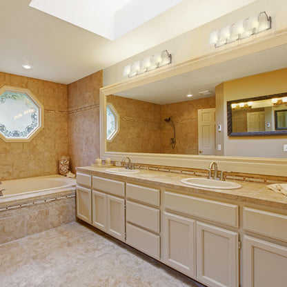 Zephyr Bath Vanity Light in bathroom.