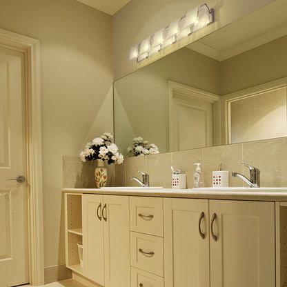 Zephyr Bath Vanity Light in bathroom.