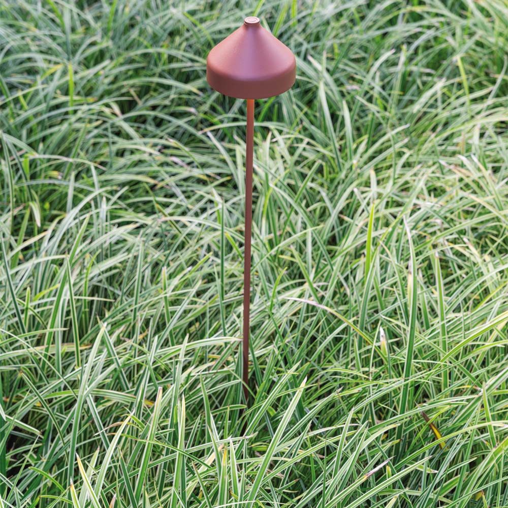 Amelie Outdoor Rechargeable LED Floor Lamp in Outdoor Area.