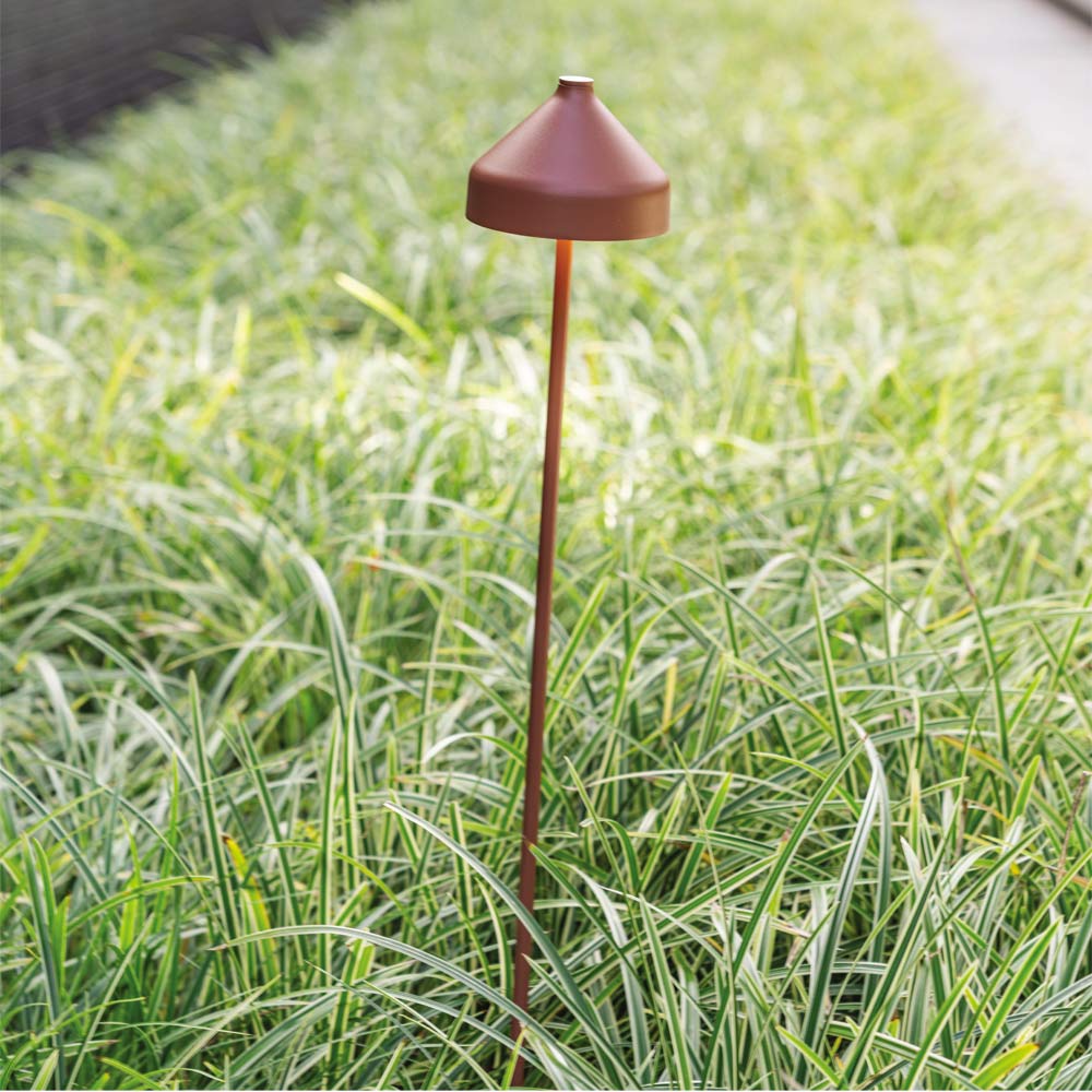 Amelie Outdoor Rechargeable LED Floor Lamp in Outdoor Area.