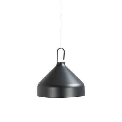 Amelie Outdoor Rechargeable LED Pendant Light in Black.