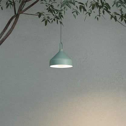 Amelie Outdoor Rechargeable LED Pendant Light in Outdoor Area.