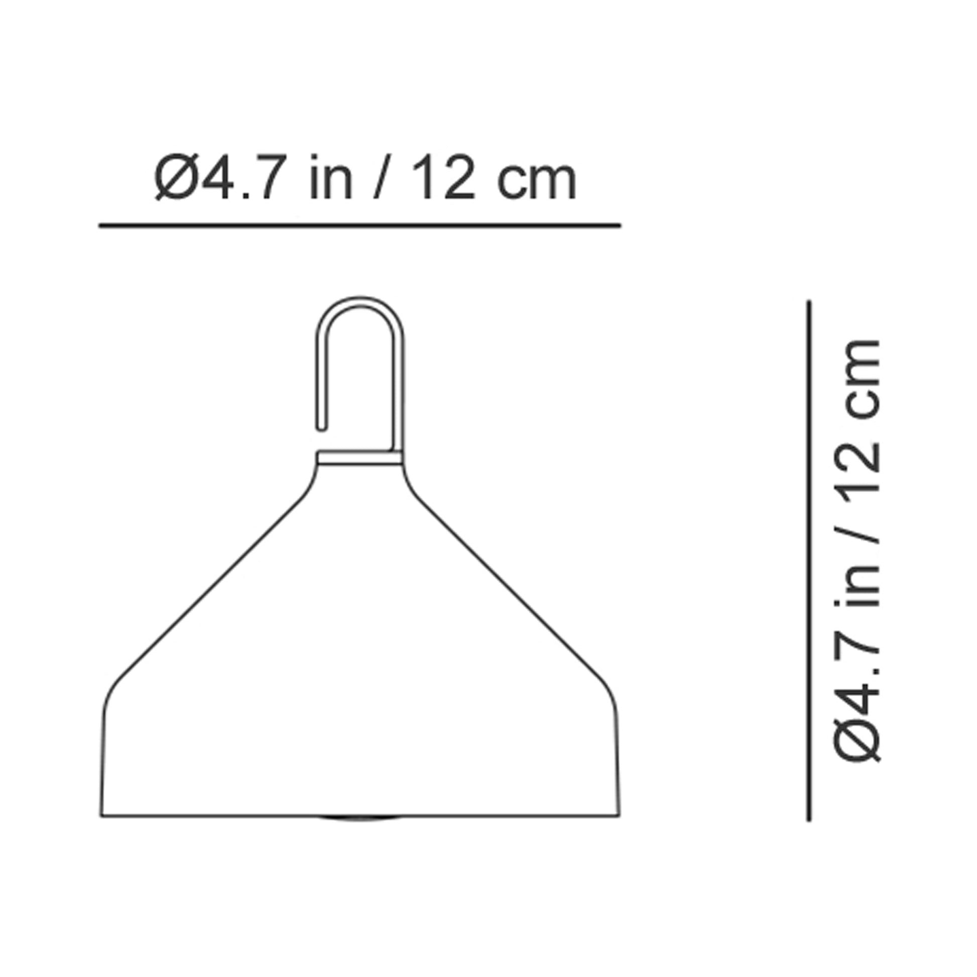 Amelie Outdoor Rechargeable LED Pendant Light - line drawing.