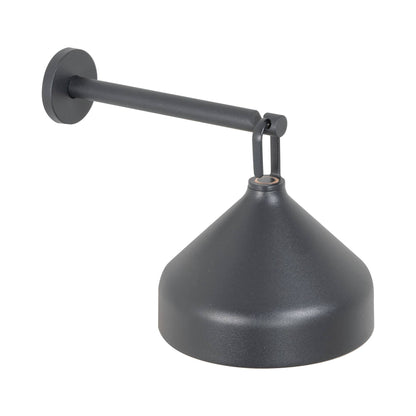 Amelie Outdoor Rechargeable LED Wall Light in Black.
