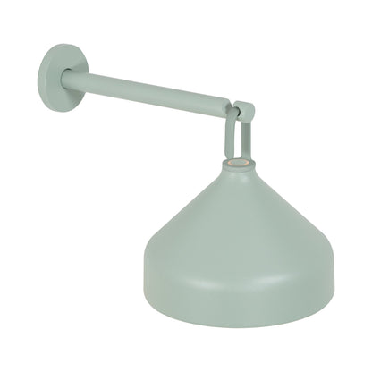 Amelie Outdoor Rechargeable LED Wall Light in Mint Green.
