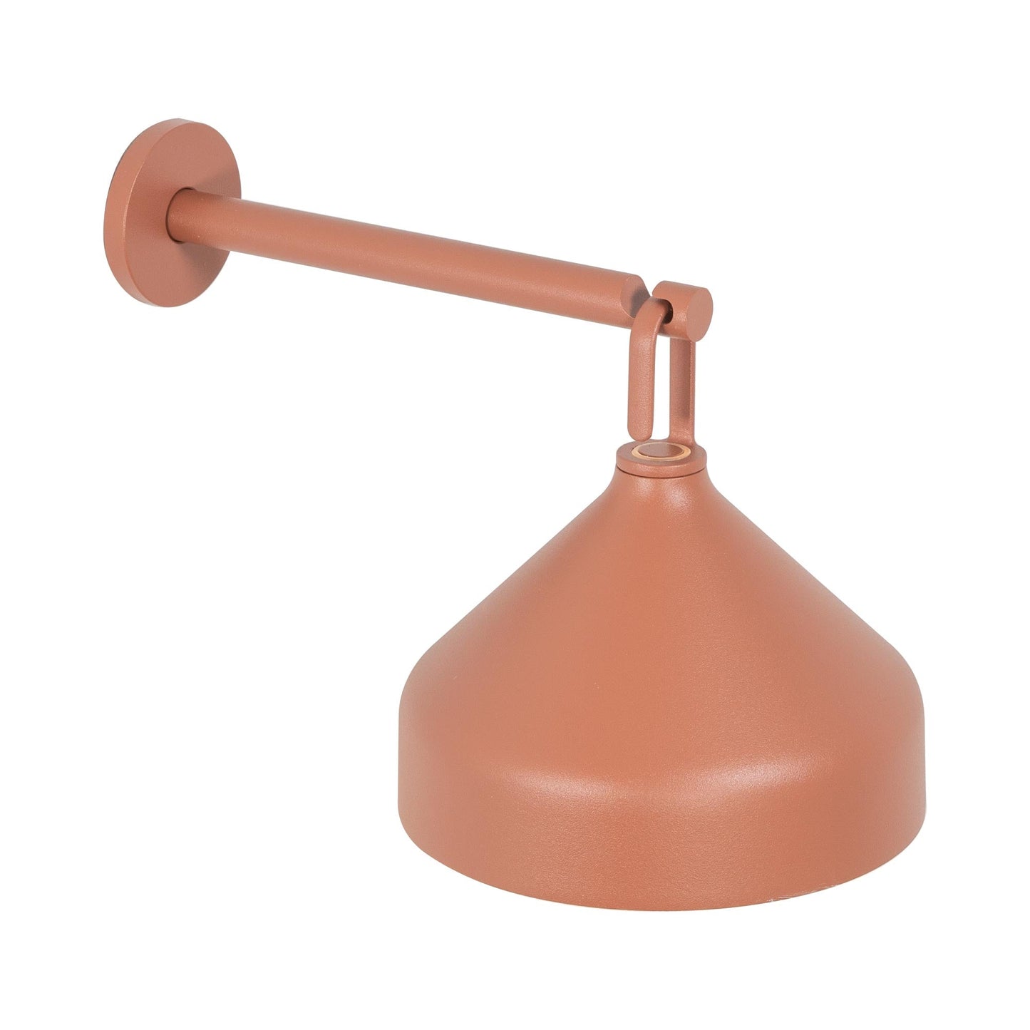 Amelie Outdoor Rechargeable LED Wall Light in Terracotta.
