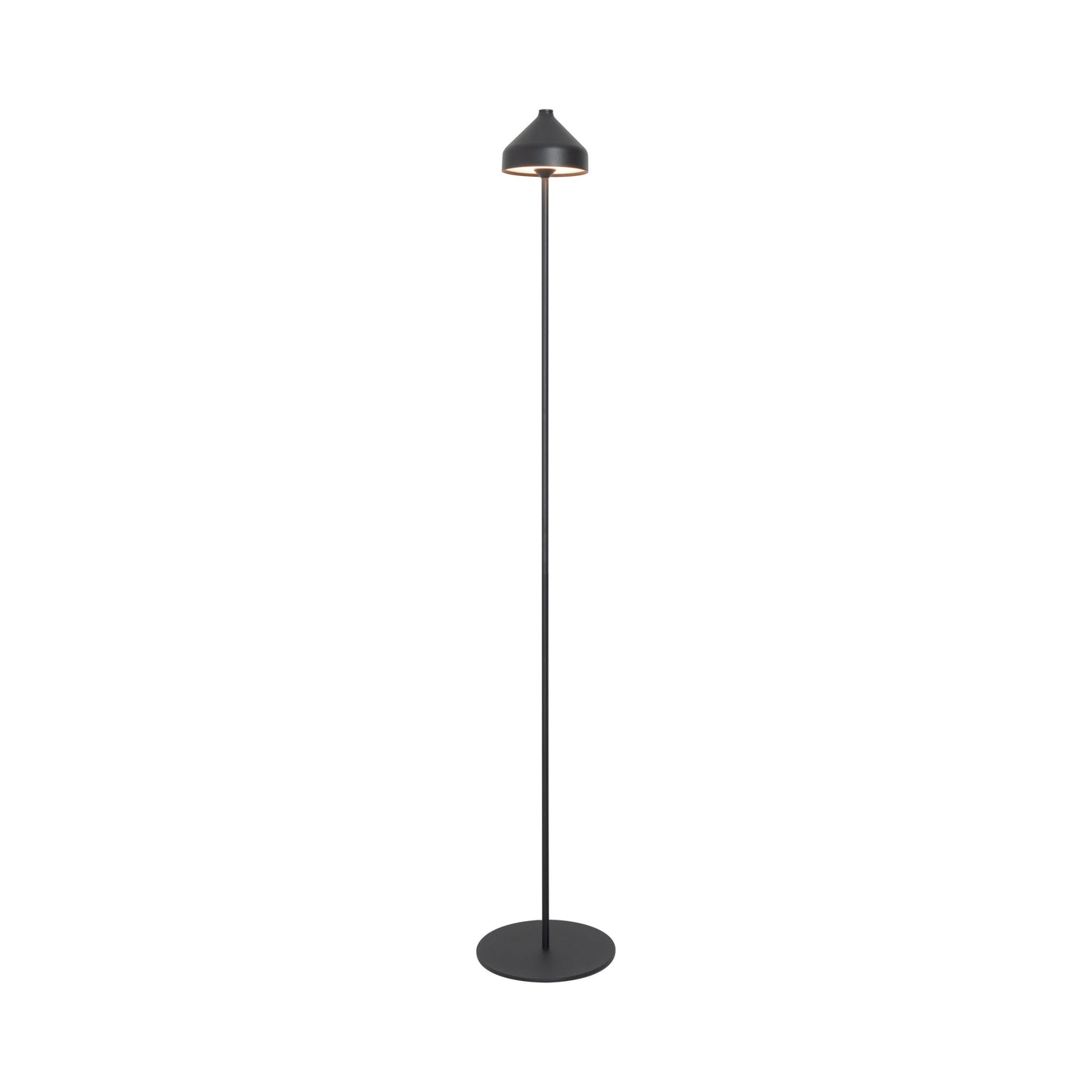 Amelie Pro Outdoor Rechargeable LED Floor Lamp in Black.