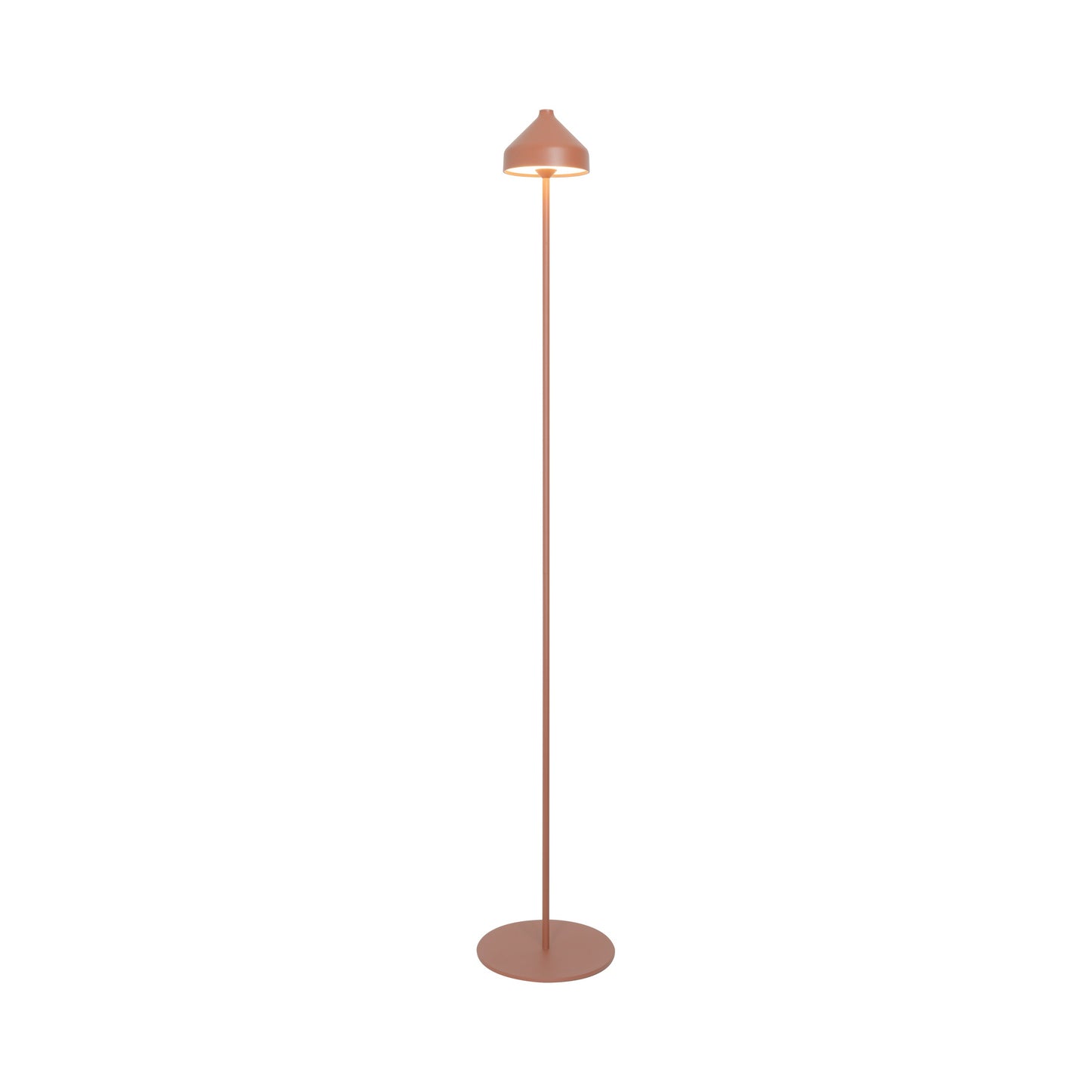 Amelie Pro Outdoor Rechargeable LED Floor Lamp in Terracotta.