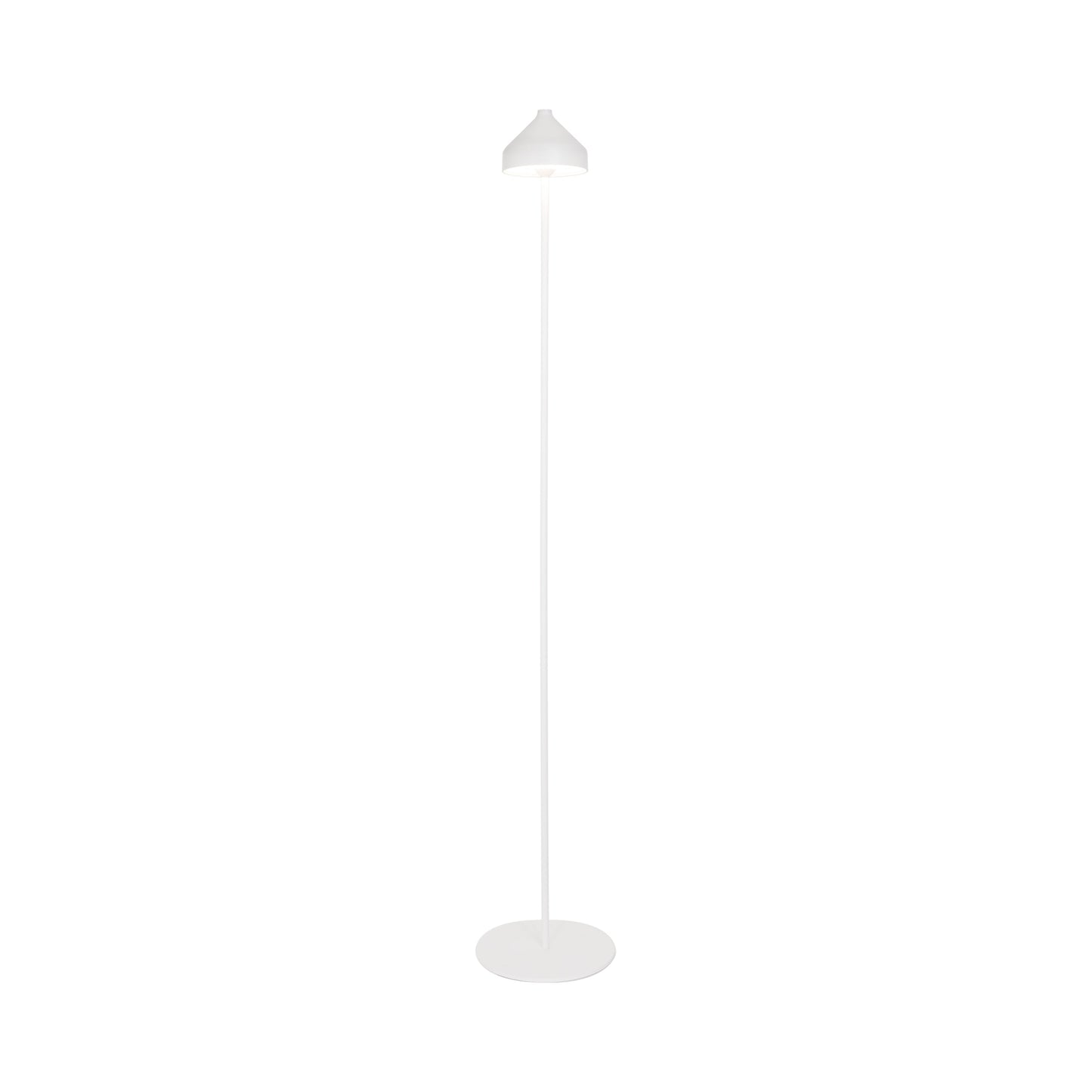 Amelie Pro Outdoor Rechargeable LED Floor Lamp in White.