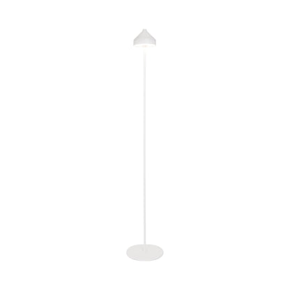 Amelie Pro Outdoor Rechargeable LED Floor Lamp in White.