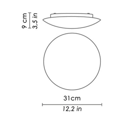 Bis Bayonet Ceiling/Wall Light - line drawing.