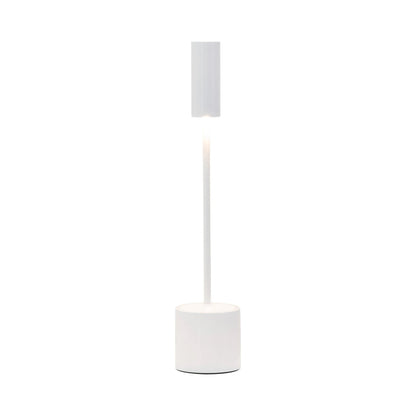 Carolina LED Rechargeable Table Lamp in Pearl White.