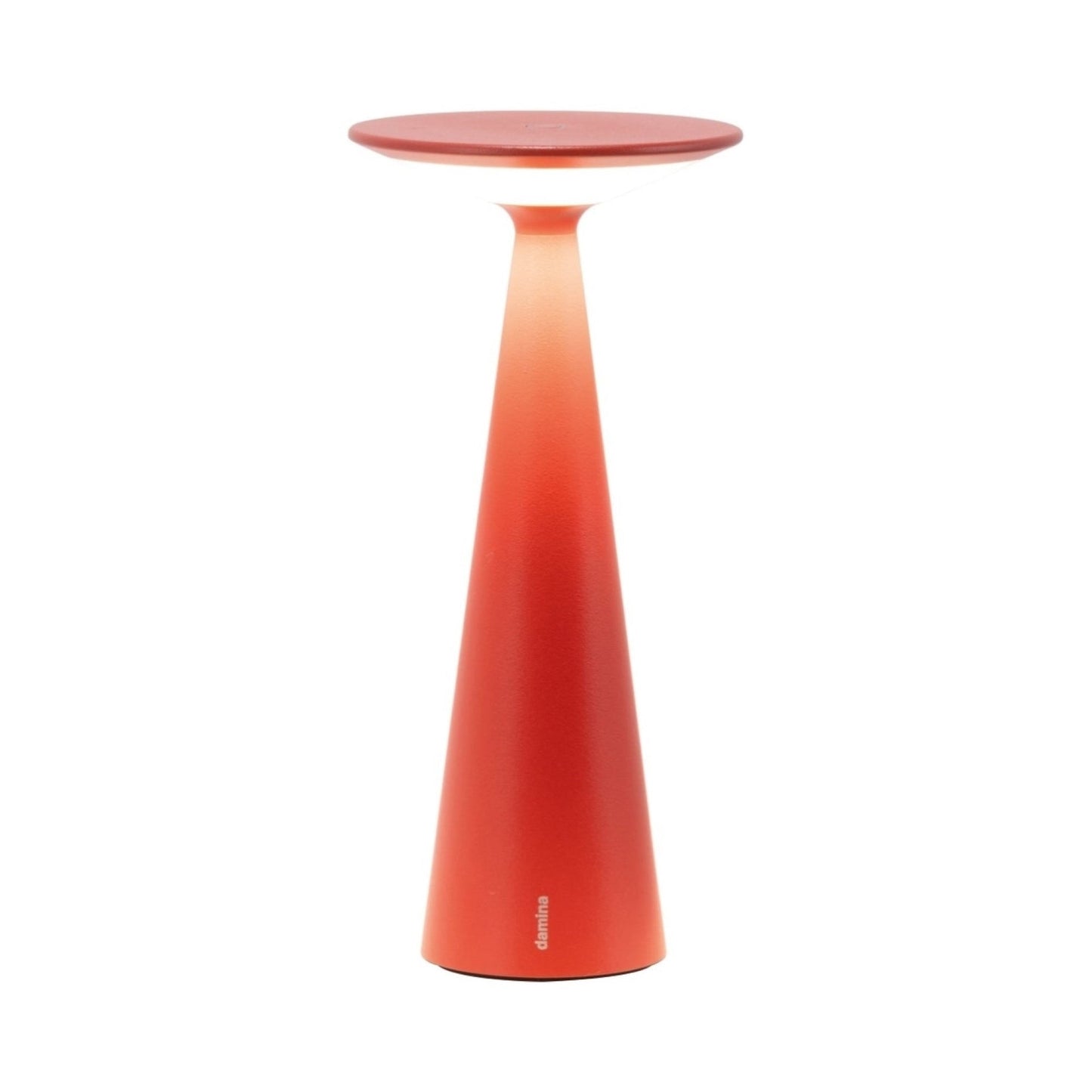 Damina Pro Outdoor Rechargeable LED Table Lamp in Red.