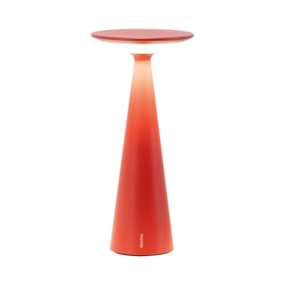 Damina Pro Outdoor Rechargeable LED Table Lamp in Red.