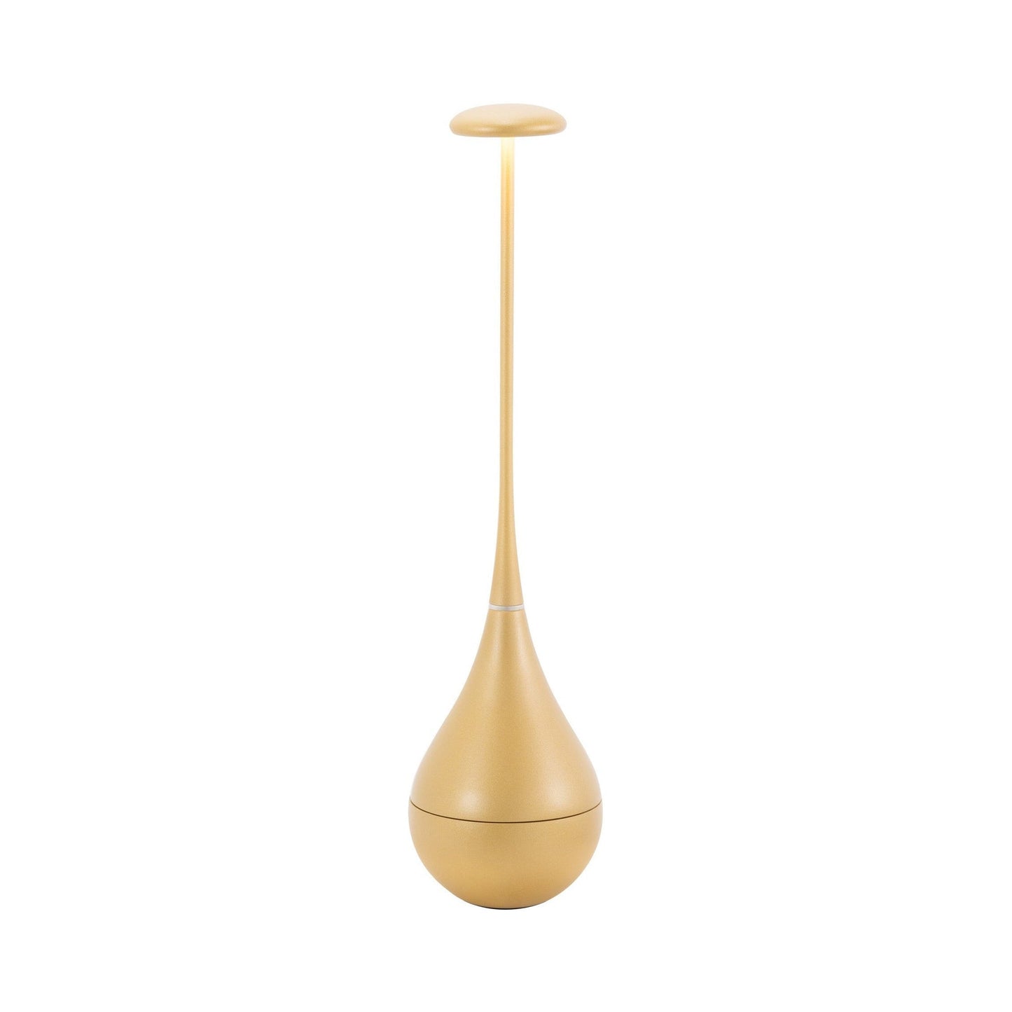 Dondolina Pro Outdoor LED Rechargeable Table Lamp in Matte Gold.