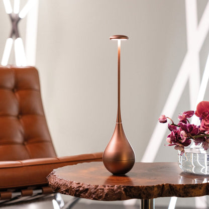 Dondolina Pro Outdoor LED Rechargeable Table Lamp in living room.