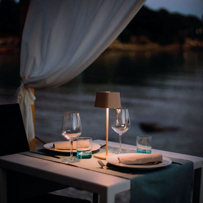 Ofelia LED Table Lamp in Outside Area.