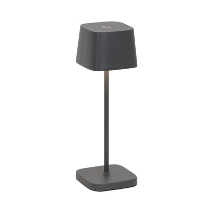 Ofelia Pro Micro Outdoor Rechargeable LED Table Lamp in Dark Grey.