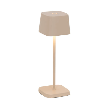 Ofelia Pro Micro Outdoor Rechargeable LED Table Lamp in Sand.