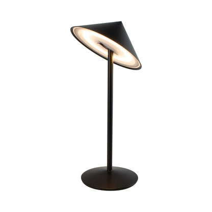 Pina L Outdoor Rechargeable LED Table Lamp in Titanium.