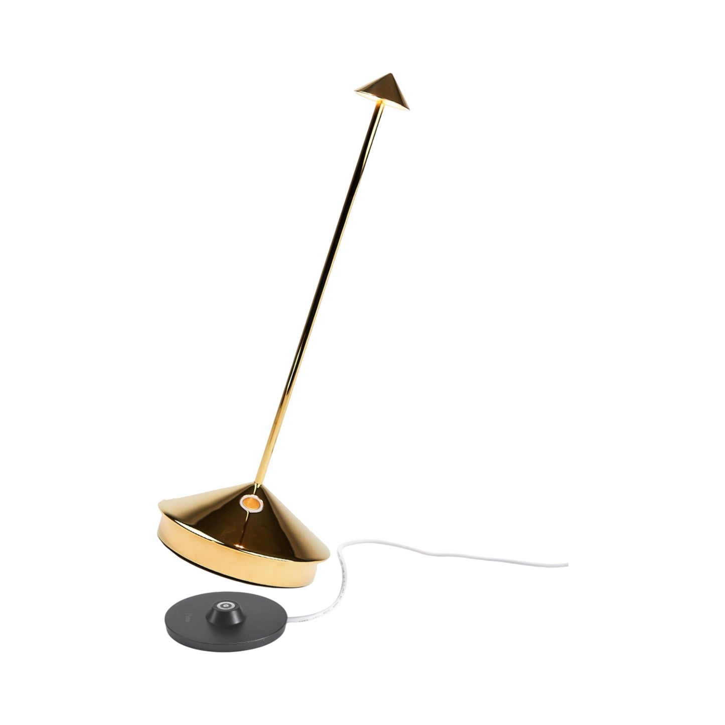 Pina Pro LED Table Lamp in Glossy Gold.