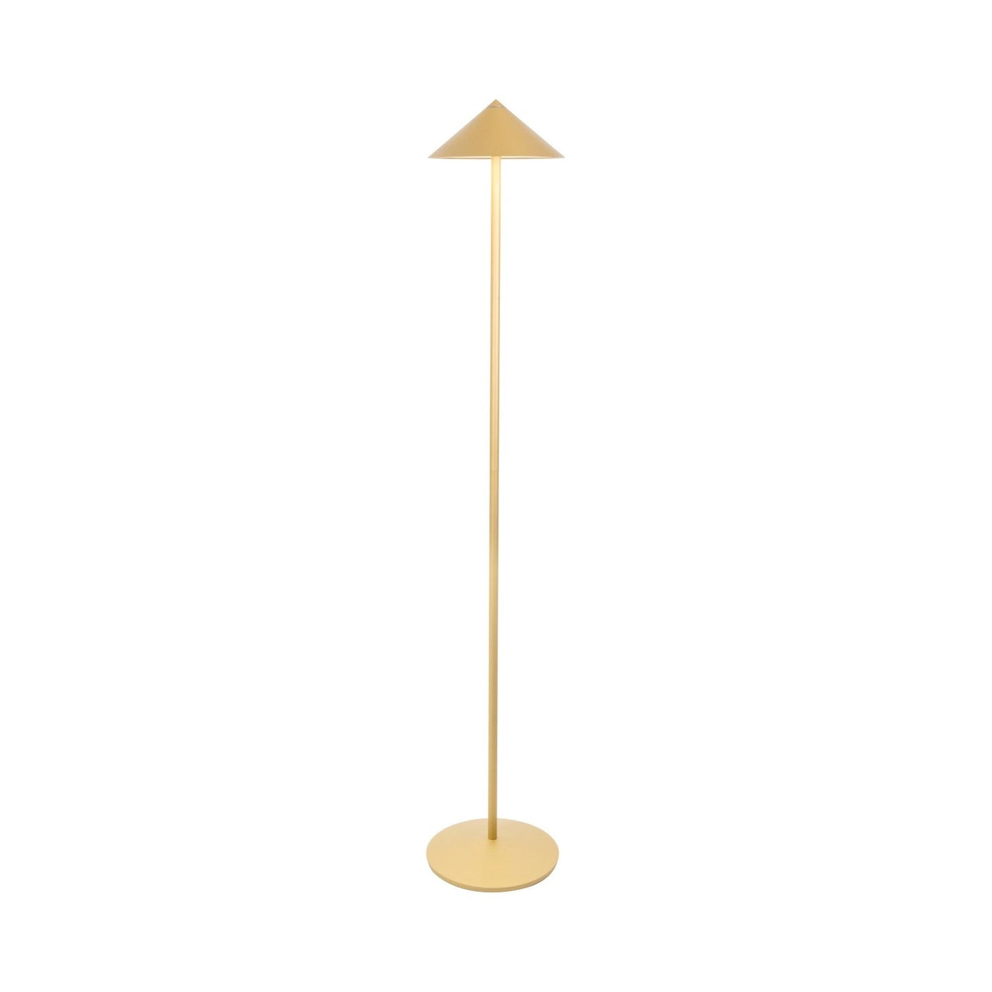 Pina XXL Outdoor Rechargeable LED Floor Lamp in Gold.