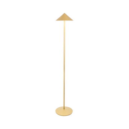 Pina XXL Outdoor Rechargeable LED Floor Lamp in Gold.
