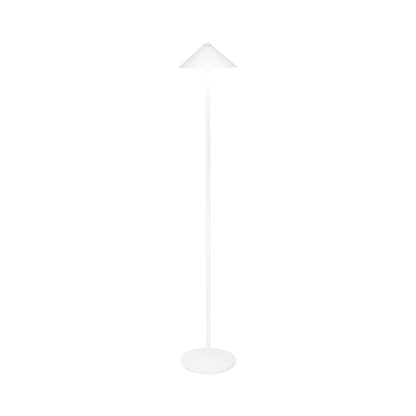 Pina XXL Outdoor Rechargeable LED Floor Lamp in White.