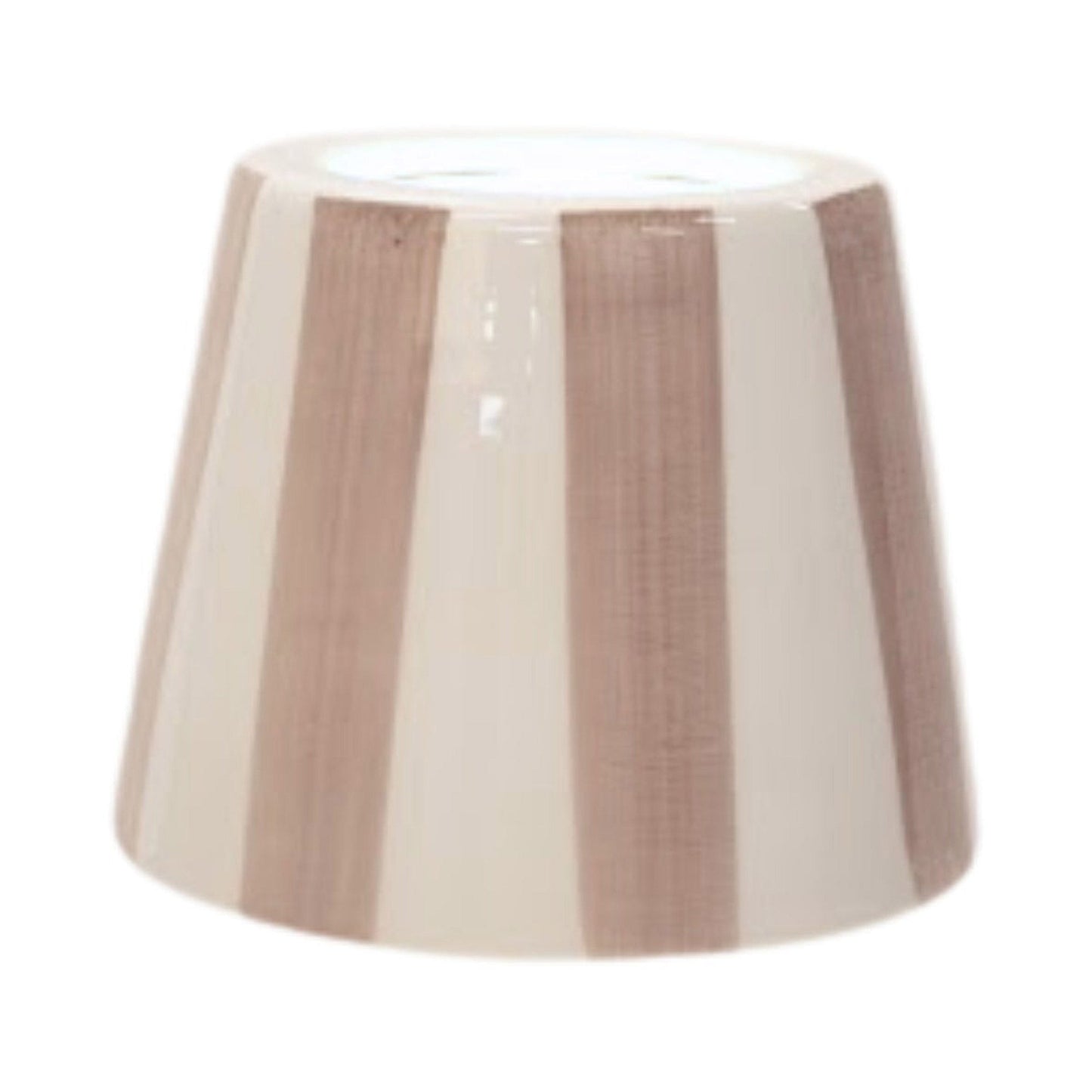 Poldina Ceramic Lamp Shade in Sand Stripes