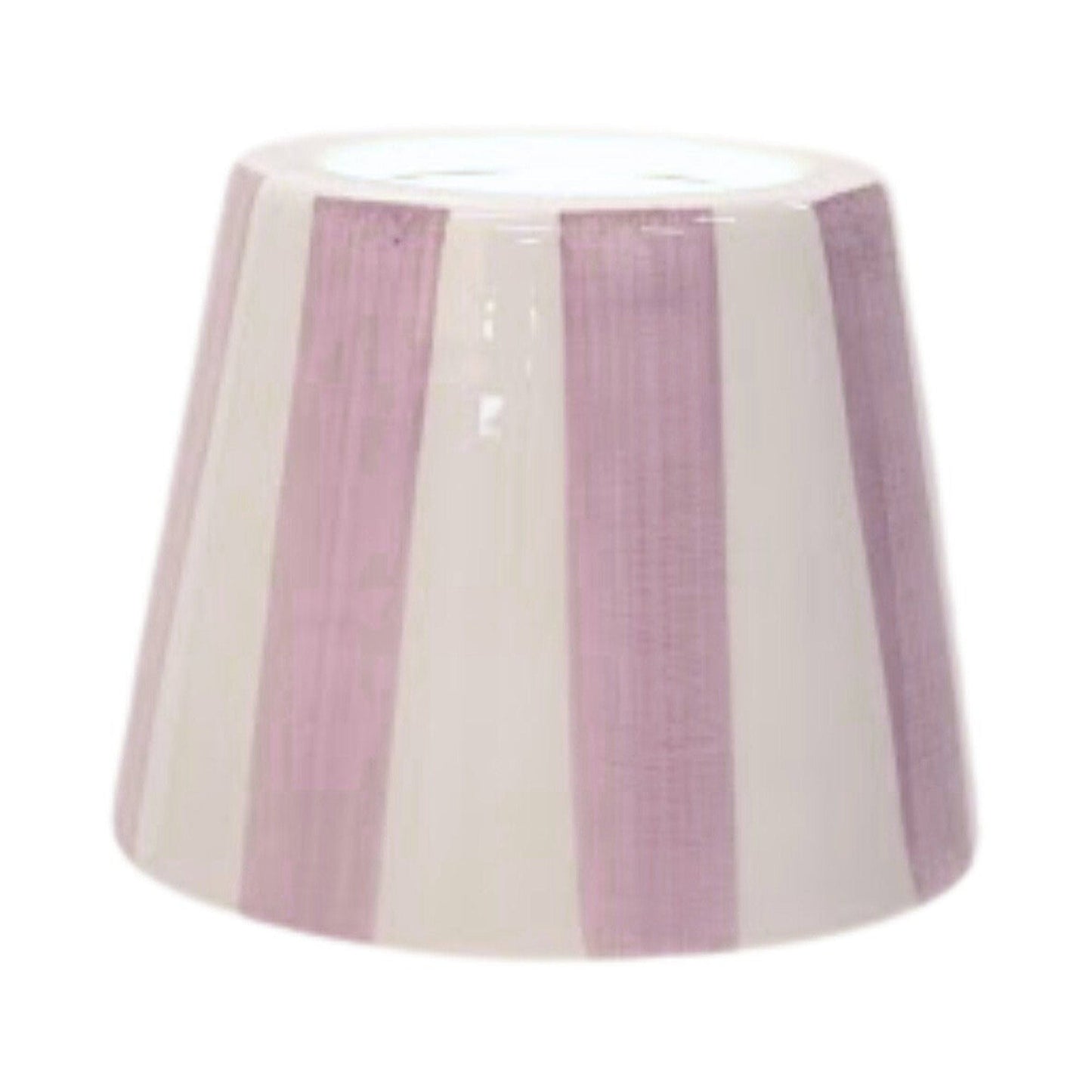 Poldina Ceramic Lamp Shade in Pink Stripes