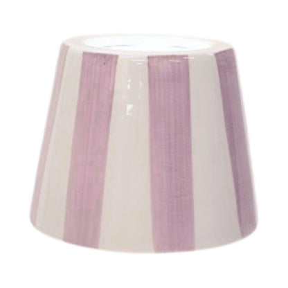 Poldina Ceramic Lamp Shade in Pink Stripes