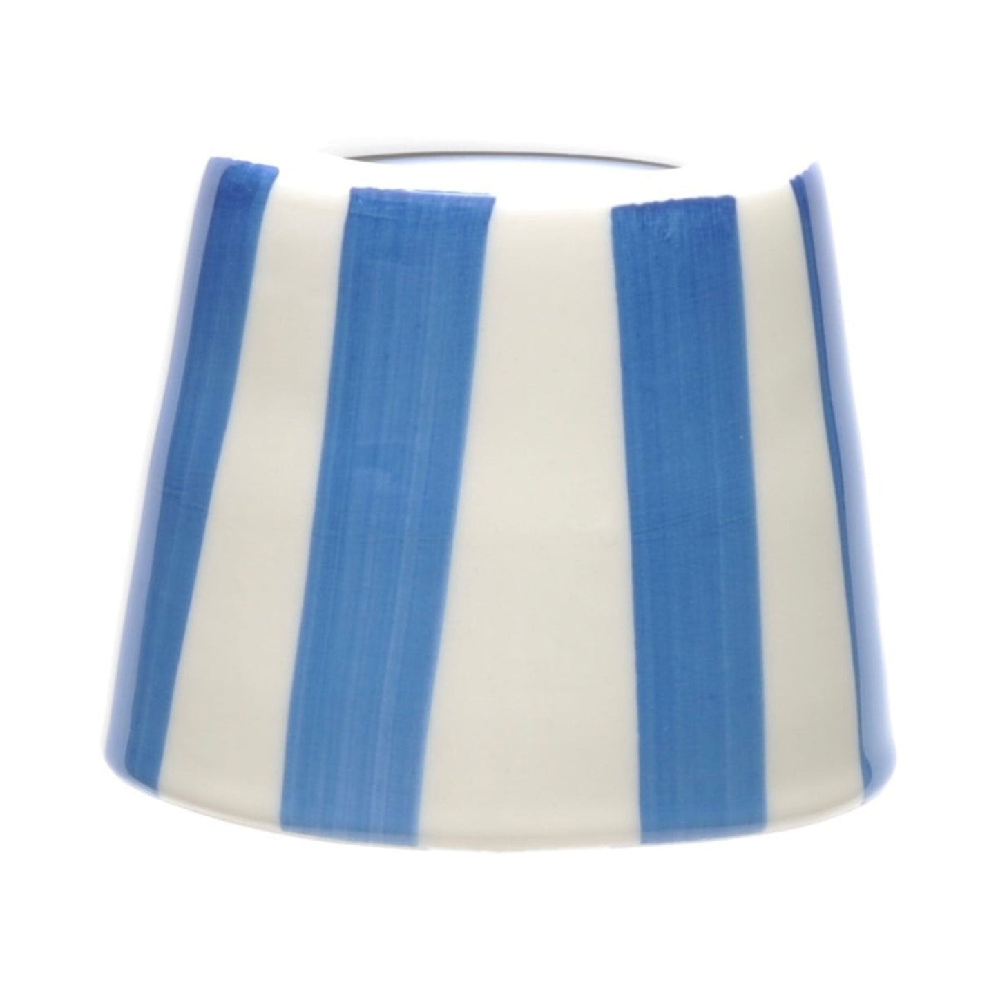 Poldina Ceramic Lamp Shade in Light Blue Stripes