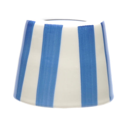 Poldina Ceramic Lamp Shade in Light Blue Stripes