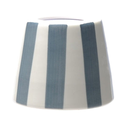 Poldina Ceramic Lamp Shade in Grey Stripes