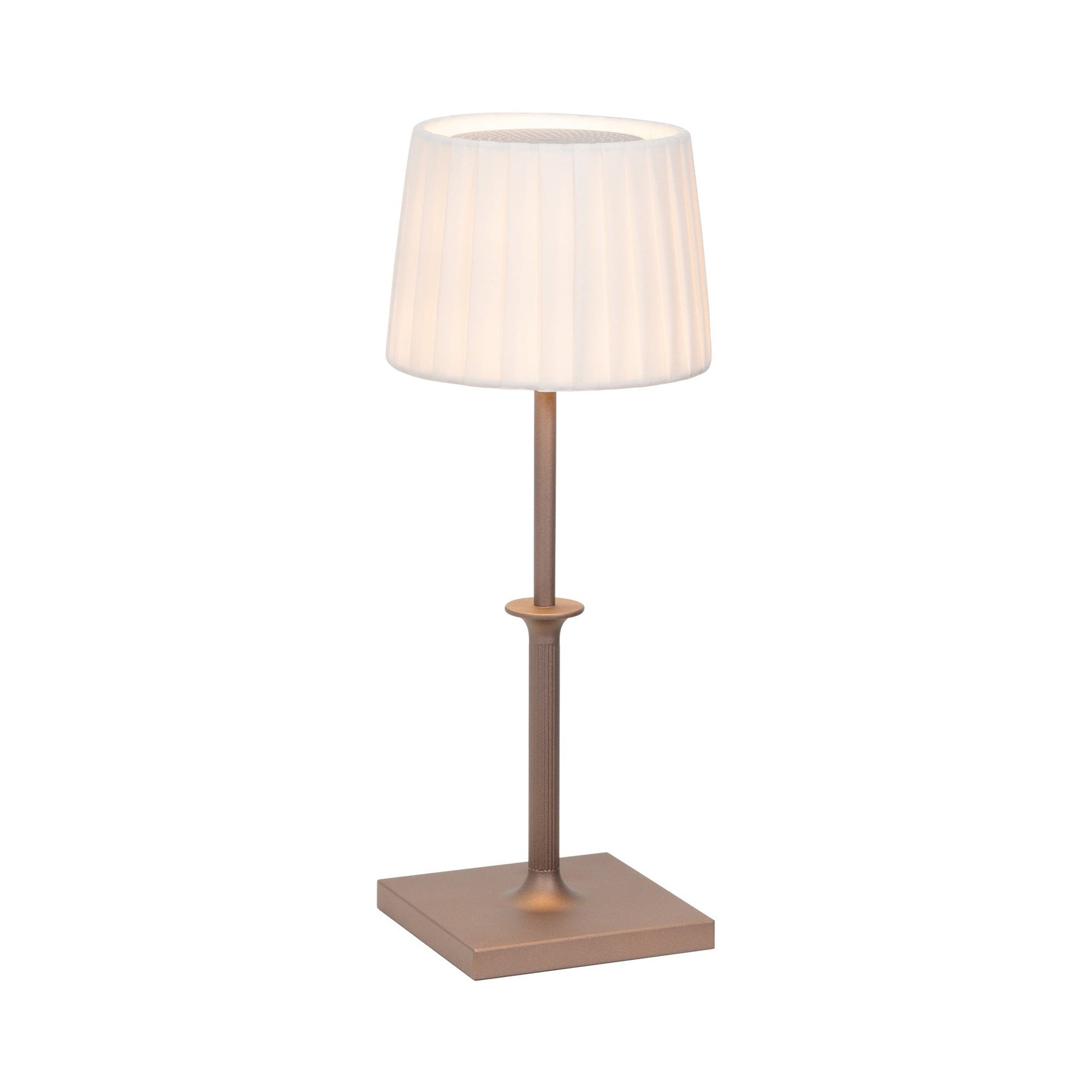 Poldina Classic LED Rechargeable Table Lamp in Bronze.
