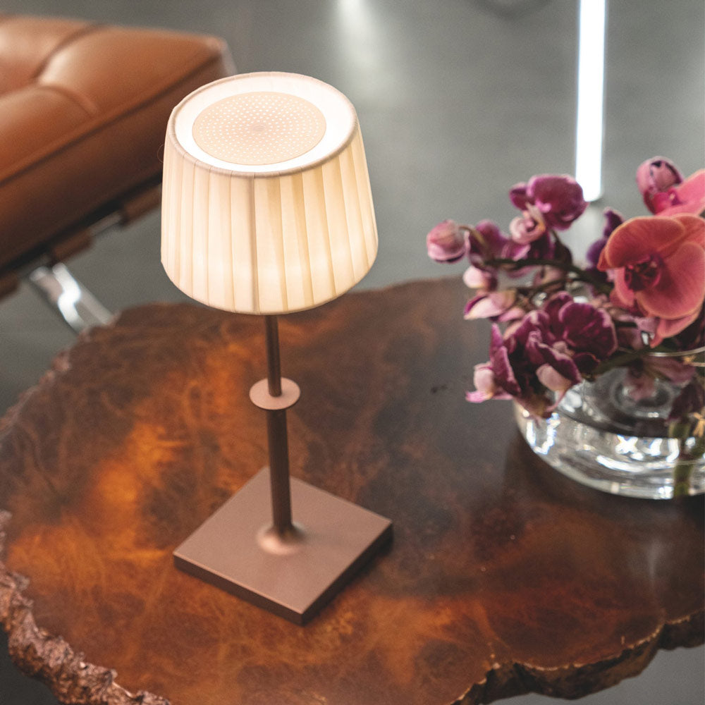 Poldina Classic LED Rechargeable Table Lamp in living room.