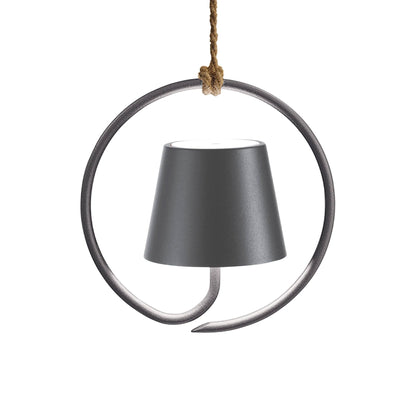 Poldina Magnetic Outdoor LED Rechargeable Pendant Light in Dark Grey.