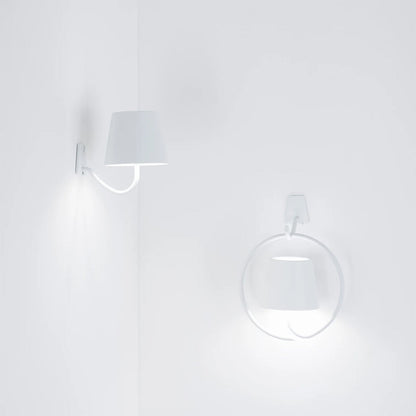 Poldina Magnetic Outdoor LED Rechargeable Wall Light with Mounting Bracket in Detail.
