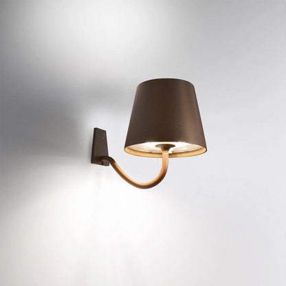 Poldina Magnetic Outdoor LED Rechargeable Wall Light with Mounting Bracket in Detail.