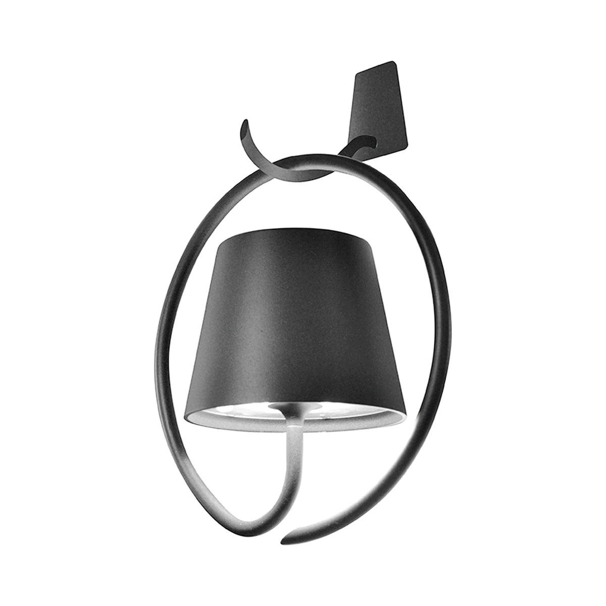 Poldina Magnetic Outdoor LED Rechargeable Wall Light with Mounting Hook and Ring.