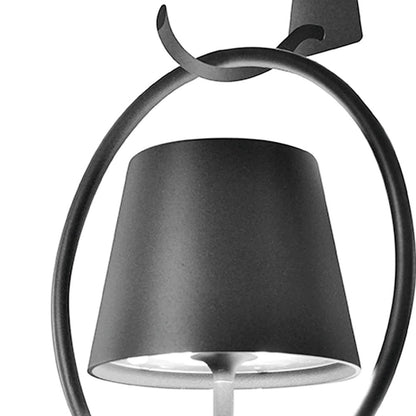 Poldina Magnetic Outdoor LED Rechargeable Wall Light with Mounting Hook and Ring in Detail.