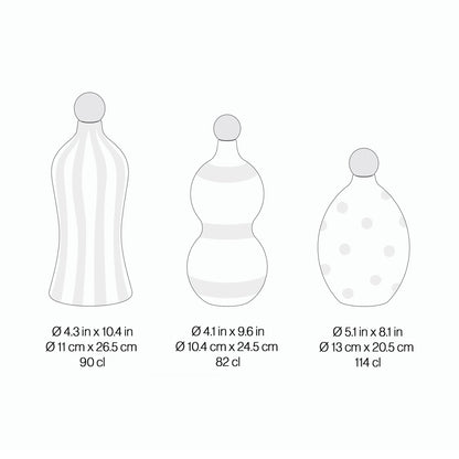Poldina Pro Lido Bottle Outdoor Rechargeable LED Table Lamp - line drawing.