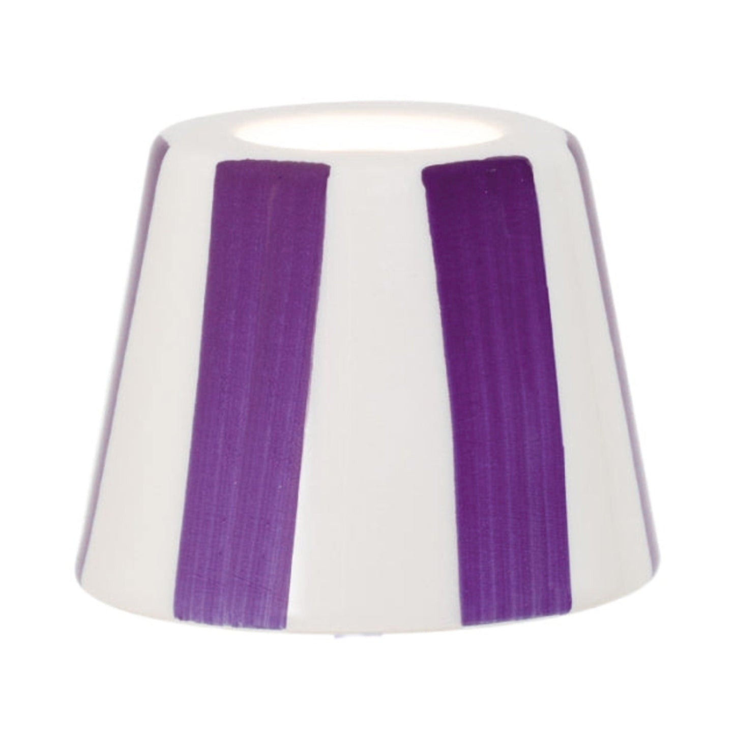 Poldina Pro Micro Ceramic Outdoor Lamp Shade in Lido Lilac Stripes.
