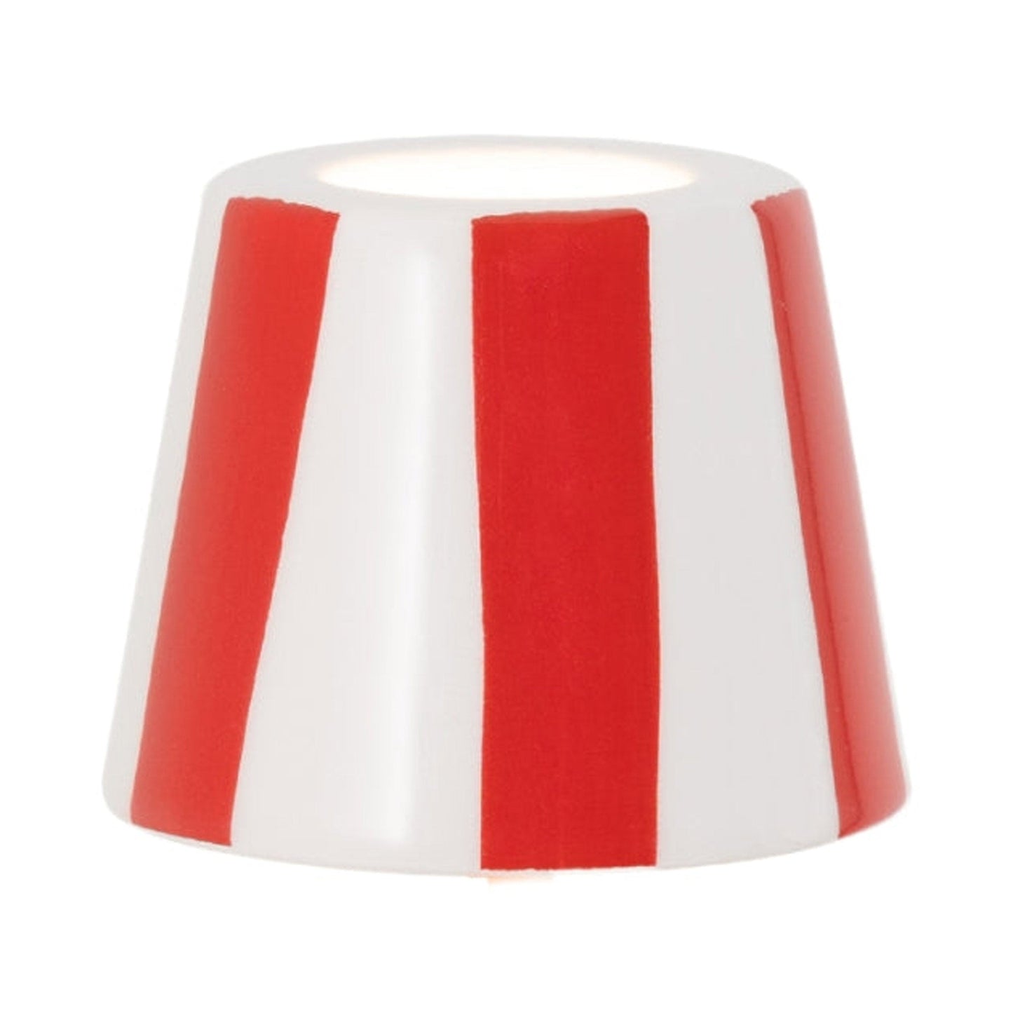 Poldina Pro Micro Ceramic Outdoor Lamp Shade in Lido Red Stripes.