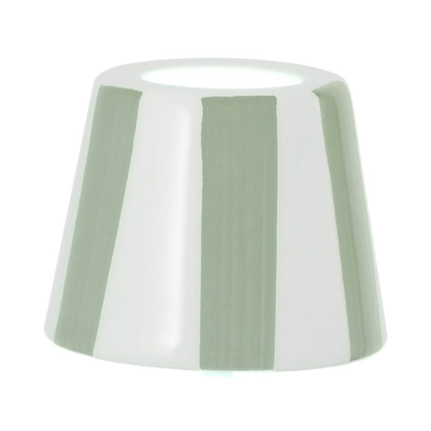 Poldina Pro Micro Ceramic Outdoor Lamp Shade in Lido Sage Stripes.